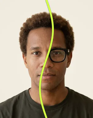 Antes y después: gafas